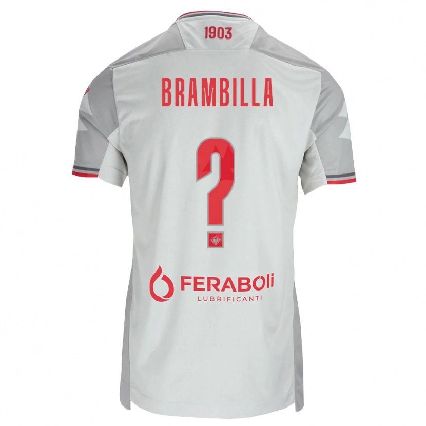 Danxen Kinder Alessio Brambilla #0 Grau Weiß Rot Auswärtstrikot Trikot 2026/27 T-Shirt Österreich