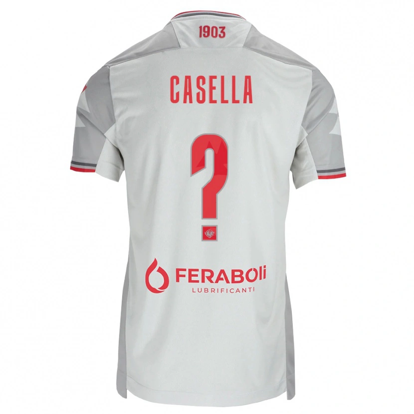 Danxen Kinder Mattia Casella #0 Grau Weiß Rot Auswärtstrikot Trikot 2026/27 T-Shirt Österreich
