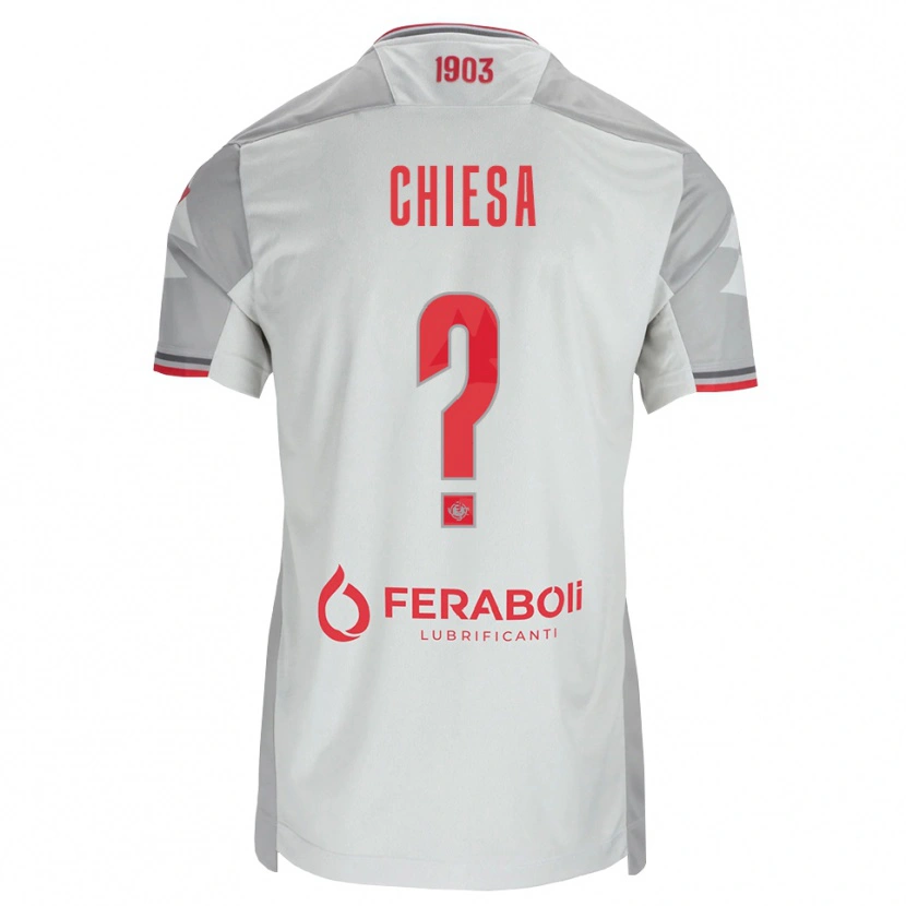 Danxen Kinder Samuele Chiesa #0 Grau Weiß Rot Auswärtstrikot Trikot 2026/27 T-Shirt Österreich