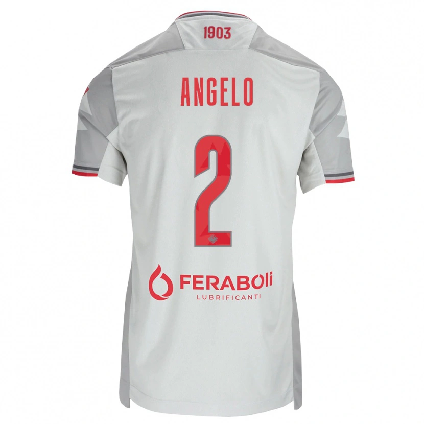 Danxen Kinder Angelo Antonio Di Palma #2 Grau Weiß Rot Auswärtstrikot Trikot 2026/27 T-Shirt Österreich