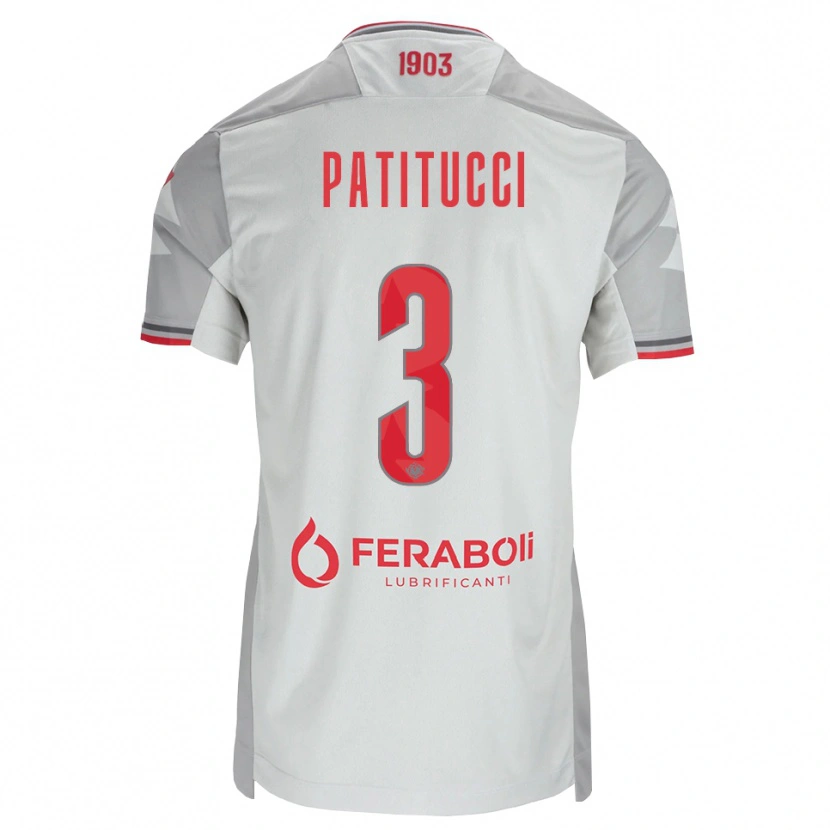 Danxen Kinder Christian Patitucci #3 Grau Weiß Rot Auswärtstrikot Trikot 2026/27 T-Shirt Österreich