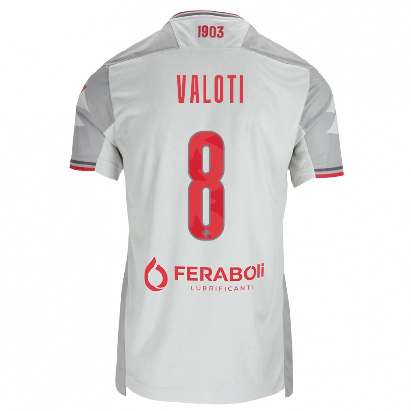 Danxen Kinder Mattia Valoti #8 Grau Weiß Rot Auswärtstrikot Trikot 2026/27 T-Shirt Österreich