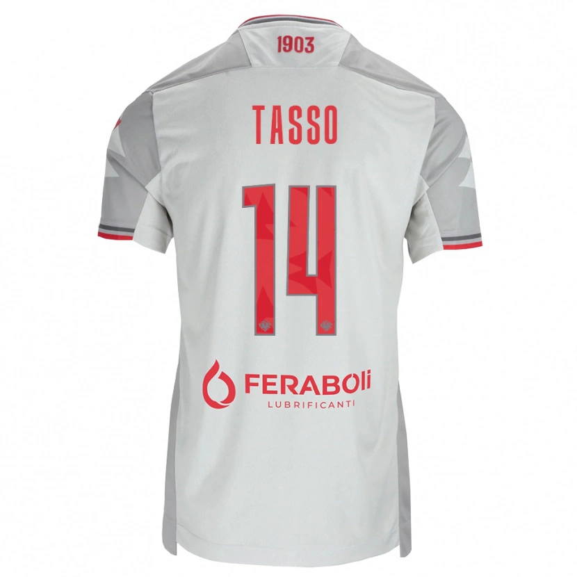 Danxen Kinder Achille Tasso #14 Grau Weiß Rot Auswärtstrikot Trikot 2026/27 T-Shirt Österreich