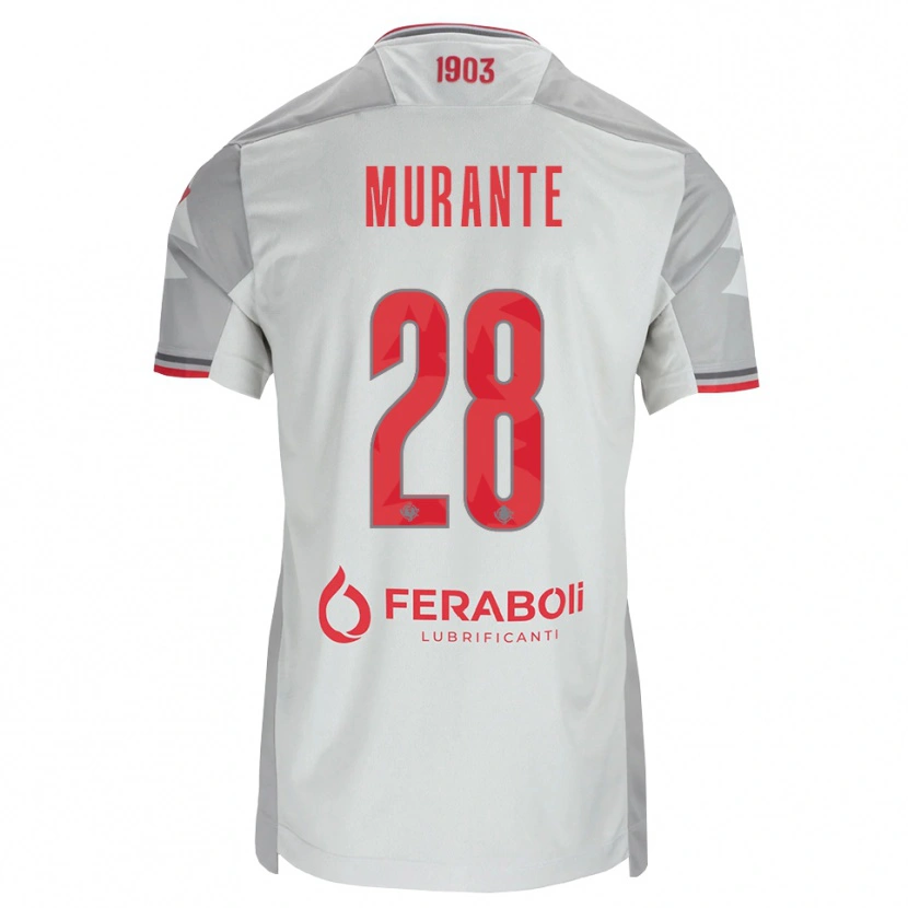 Danxen Kinder Alessandro Murante #28 Grau Weiß Rot Auswärtstrikot Trikot 2026/27 T-Shirt Österreich