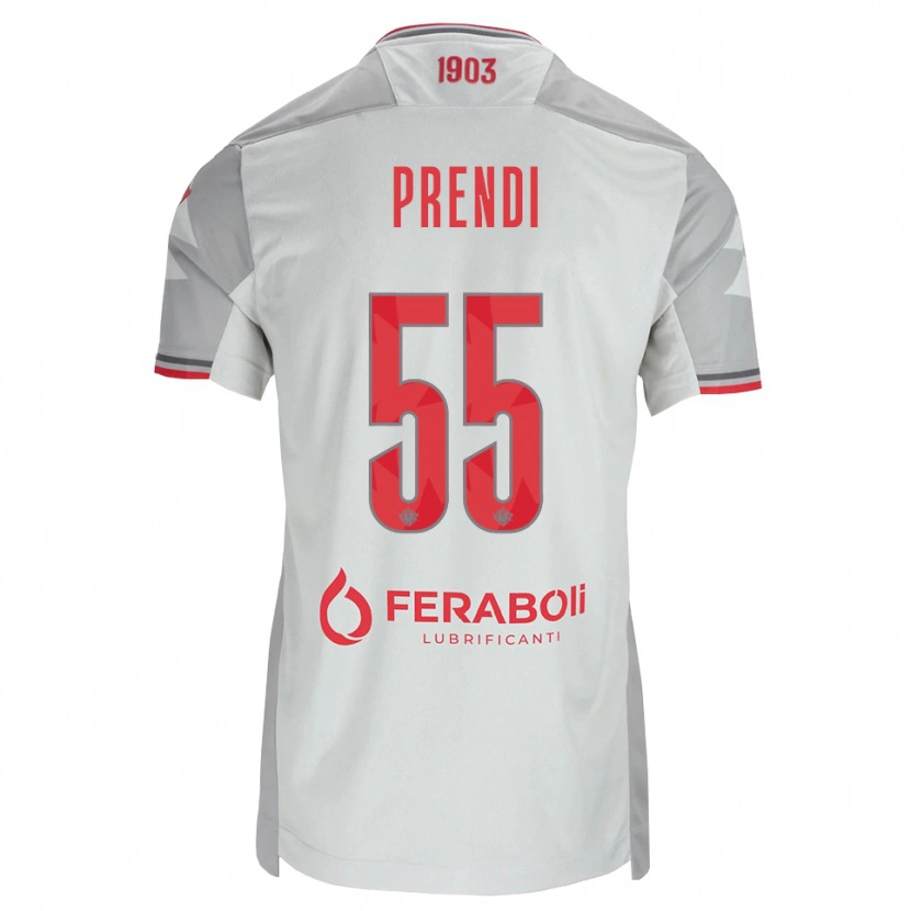 Danxen Kinder Denis Prendi #55 Grau Weiß Rot Auswärtstrikot Trikot 2026/27 T-Shirt Österreich