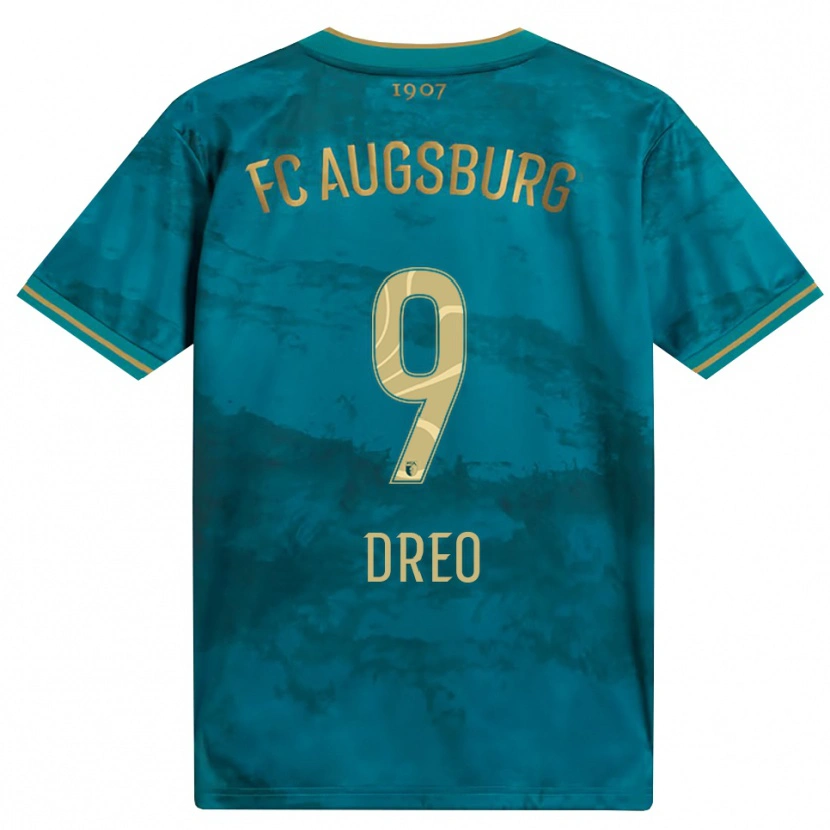 Danxen Kinder David Dreo #9 Grün Braun Auswärtstrikot Trikot 2026/27 T-Shirt Österreich