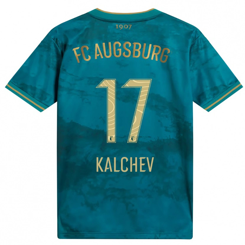 Danxen Kinder Nikola Kalchev #17 Grün Braun Auswärtstrikot Trikot 2026/27 T-Shirt Österreich