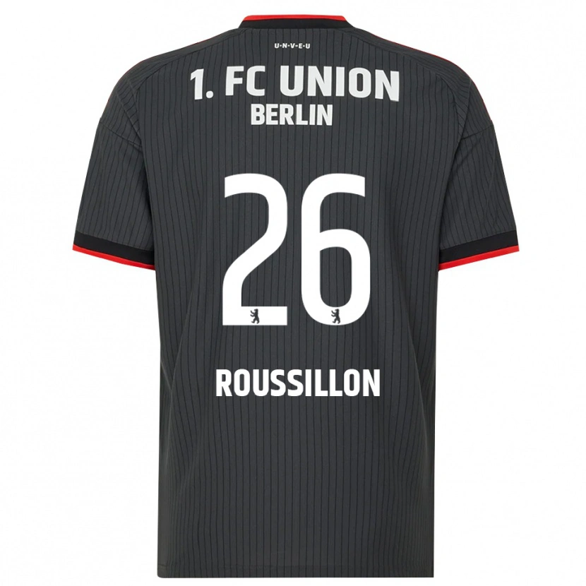 Danxen Kinder Jérôme Roussillon #26 Schwarz Weiß Rot Auswärtstrikot Trikot 2026/27 T-Shirt Österreich