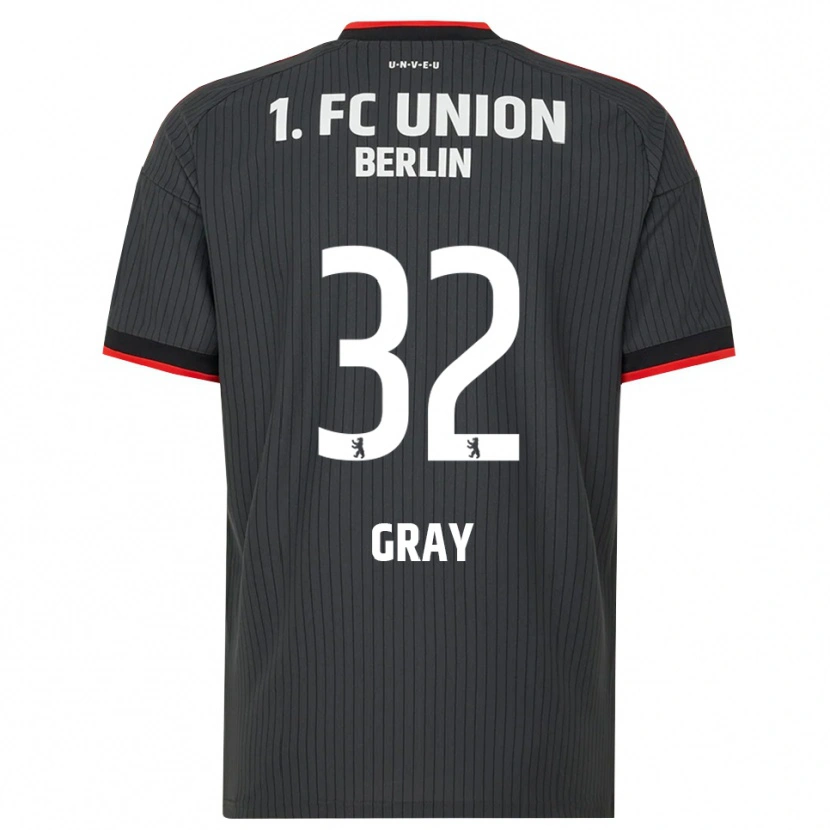 Danxen Kinder Mekhi Gray #32 Schwarz Weiß Rot Auswärtstrikot Trikot 2026/27 T-Shirt Österreich