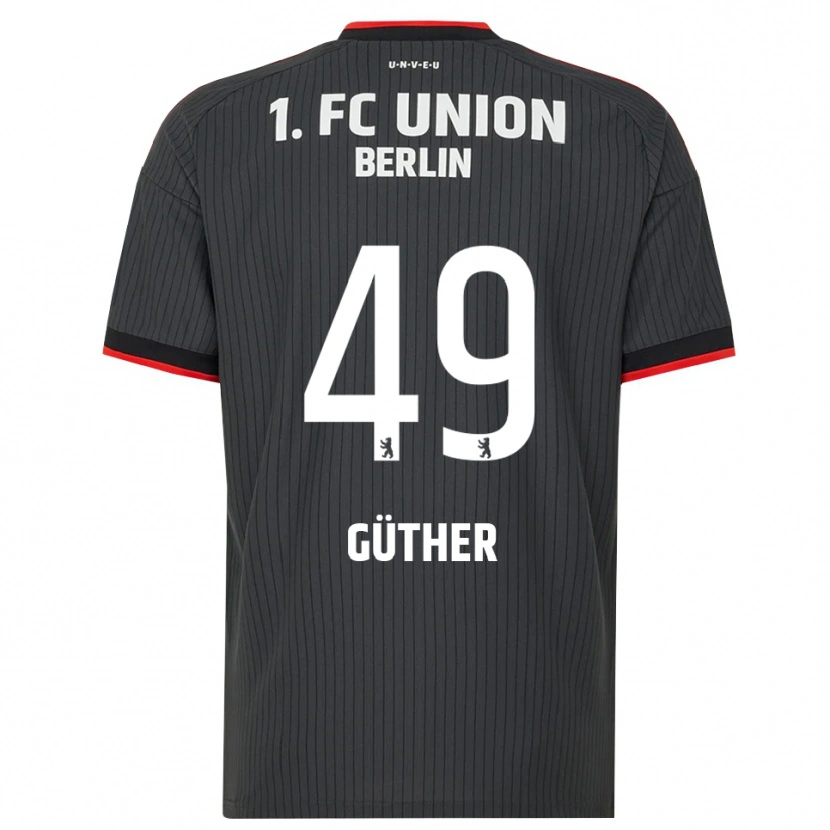 Danxen Kinder Linus Güther #49 Schwarz Weiß Rot Auswärtstrikot Trikot 2026/27 T-Shirt Österreich