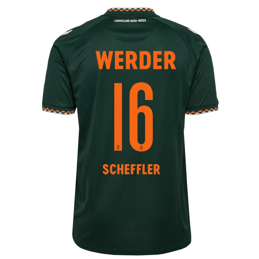 Danxen Kinder Ian Scheffler #16 Dunkelgrün Orange Weiß Auswärtstrikot Trikot 2026/27 T-Shirt Österreich