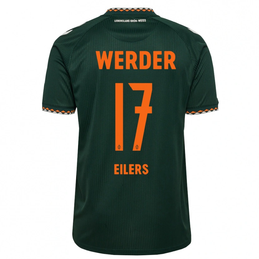 Danxen Kinder Jonas Eilers #17 Dunkelgrün Orange Weiß Auswärtstrikot Trikot 2026/27 T-Shirt Österreich