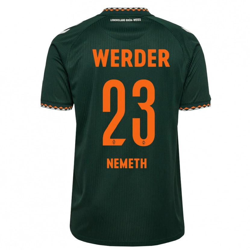 Danxen Kinder Hanna Nemeth #23 Dunkelgrün Orange Weiß Auswärtstrikot Trikot 2026/27 T-Shirt Österreich