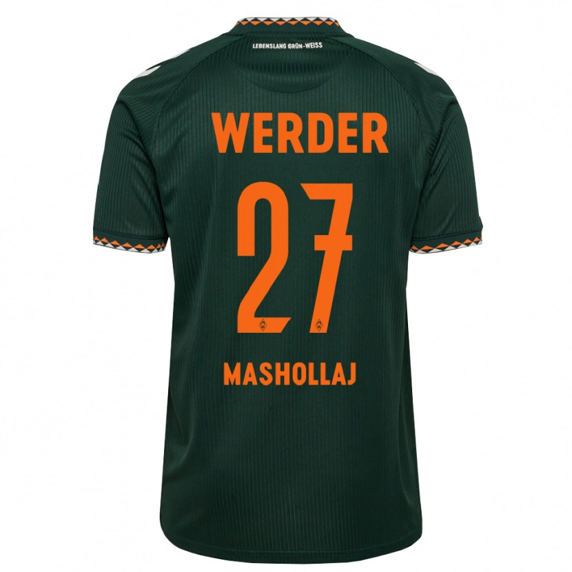 Danxen Kinder Benjamin Mashollaj #27 Dunkelgrün Orange Weiß Auswärtstrikot Trikot 2026/27 T-Shirt Österreich