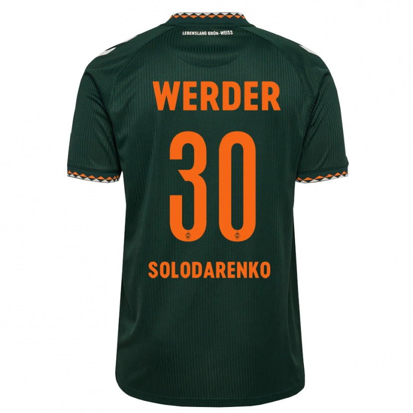 Danxen Kinder Timofiy Solodarenko #30 Dunkelgrün Orange Weiß Auswärtstrikot Trikot 2026/27 T-Shirt Österreich
