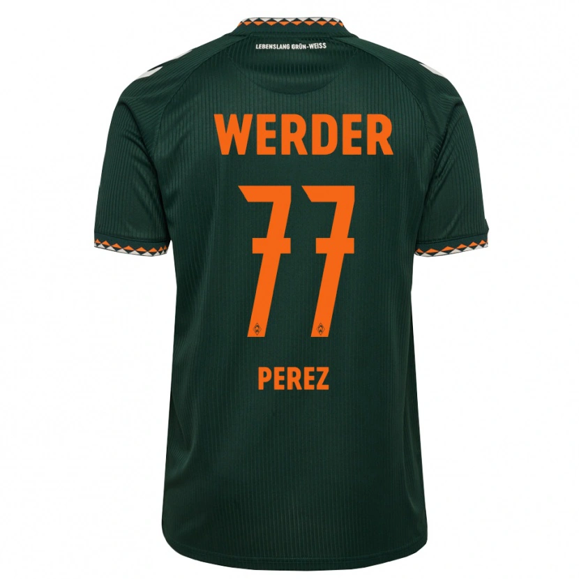 Danxen Kinder Catalina Pérez Jaramillo #77 Dunkelgrün Orange Weiß Auswärtstrikot Trikot 2026/27 T-Shirt Österreich