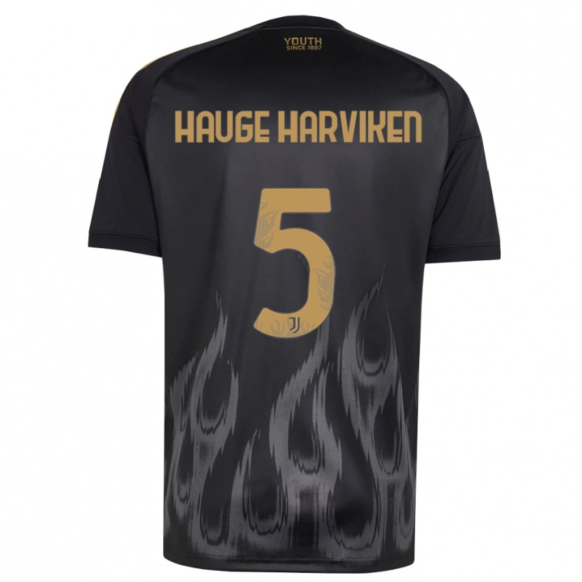 Danxen Kinder Mathilde Hauge Harviken #5 Schwarz Braun Ausweichtrikot Trikot 2026/27 T-Shirt Österreich