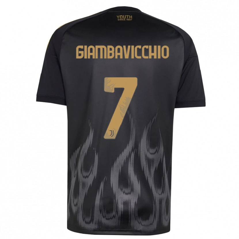 Danxen Kinder Franco Giambavicchio #7 Schwarz Braun Ausweichtrikot Trikot 2026/27 T-Shirt Österreich