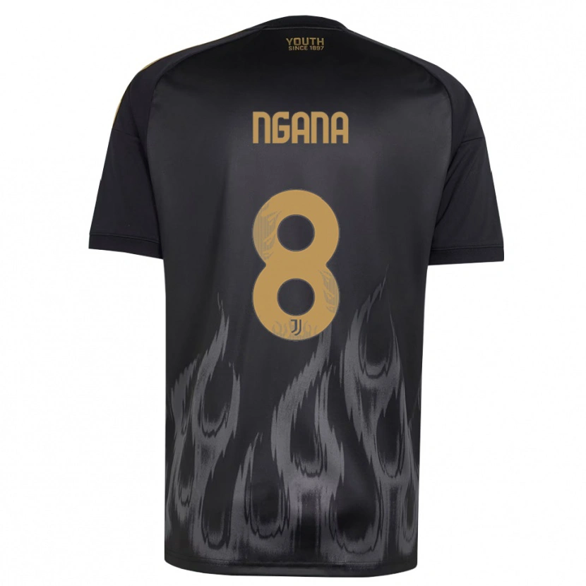 Danxen Kinder Valdes Ngana #8 Schwarz Braun Ausweichtrikot Trikot 2026/27 T-Shirt Österreich