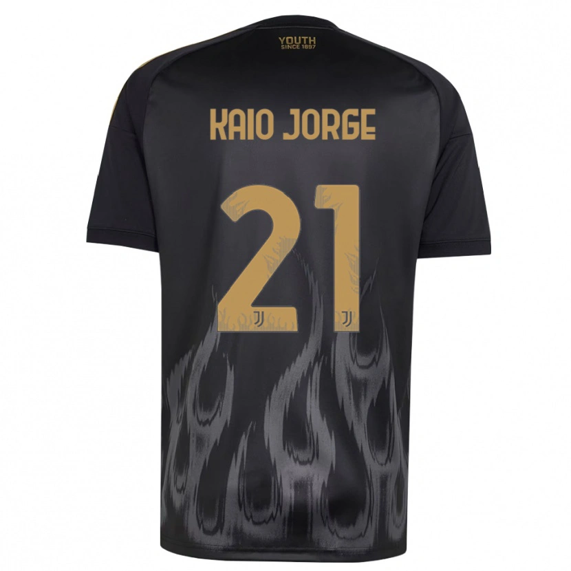 Danxen Kinder Kaio Jorge #21 Schwarz Braun Ausweichtrikot Trikot 2026/27 T-Shirt Österreich