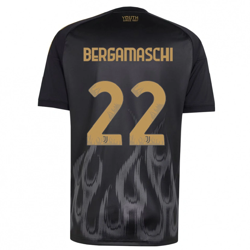Danxen Kinder Valentina Bergamaschi #22 Schwarz Braun Ausweichtrikot Trikot 2026/27 T-Shirt Österreich