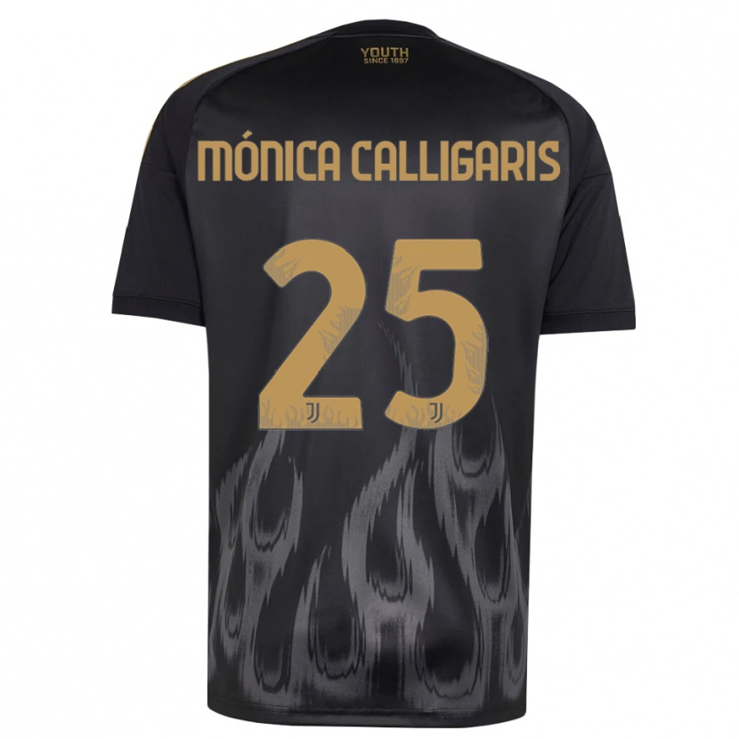 Danxen Kinder Viola Mónica Calligaris #25 Schwarz Braun Ausweichtrikot Trikot 2026/27 T-Shirt Österreich
