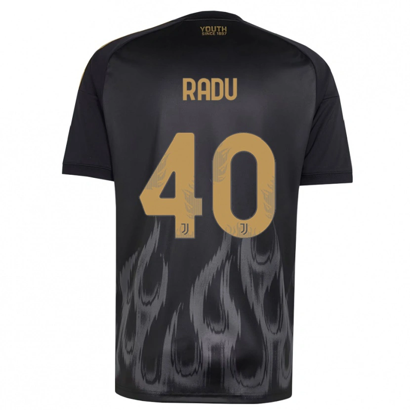 Danxen Kinder Riccardo Radu #40 Schwarz Braun Ausweichtrikot Trikot 2026/27 T-Shirt Österreich