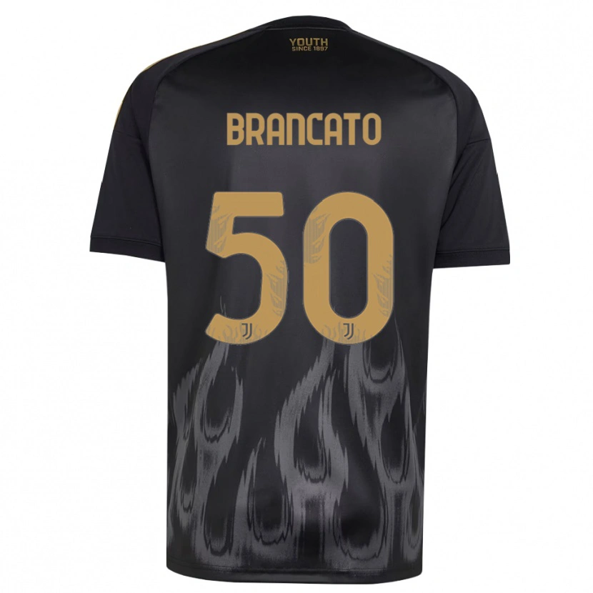 Danxen Kinder Alessandro Brancato #50 Schwarz Braun Ausweichtrikot Trikot 2026/27 T-Shirt Österreich