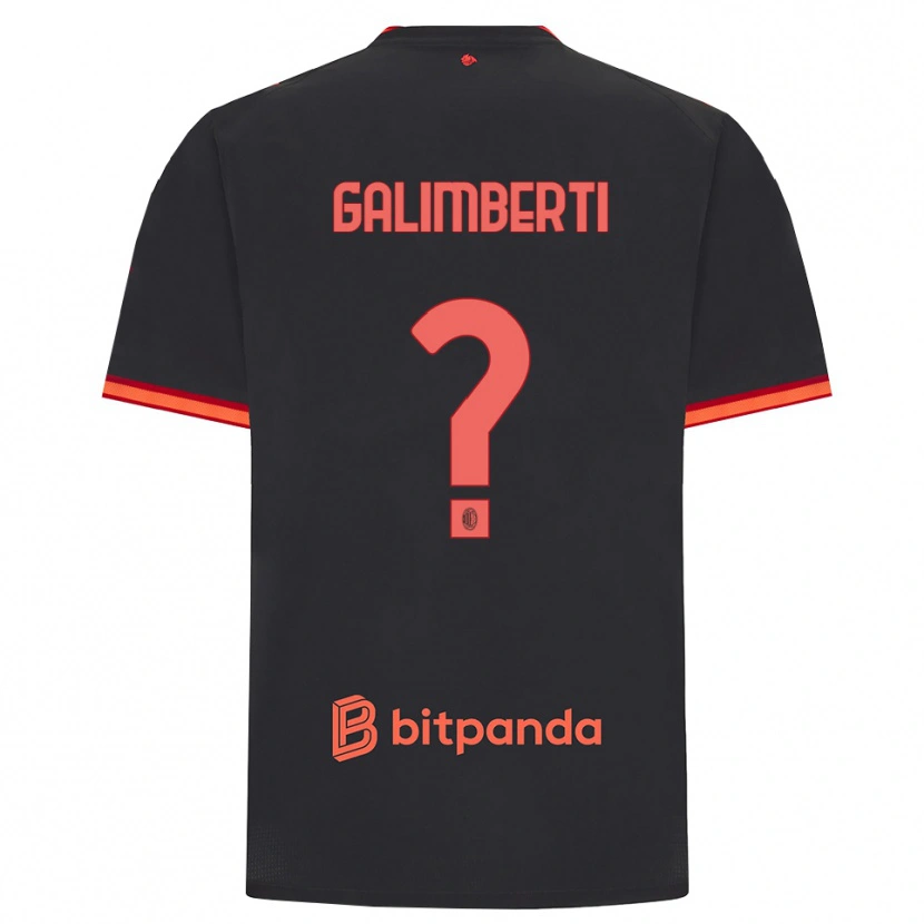 Danxen Kinder Vittorio Galimberti #0 Schwarz Rot Ausweichtrikot Trikot 2026/27 T-Shirt Österreich