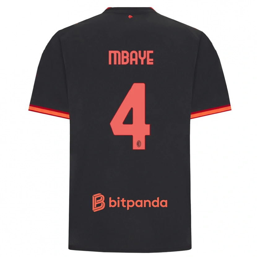 Danxen Kinder Astin Mbaye #4 Schwarz Rot Ausweichtrikot Trikot 2026/27 T-Shirt Österreich