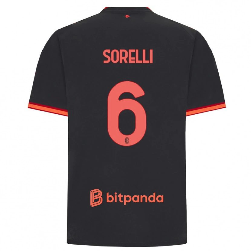 Danxen Kinder Nadine Sorelli #6 Schwarz Rot Ausweichtrikot Trikot 2026/27 T-Shirt Österreich