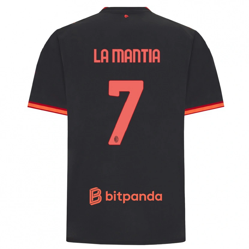 Danxen Kinder Simon La Mantia #7 Schwarz Rot Ausweichtrikot Trikot 2026/27 T-Shirt Österreich