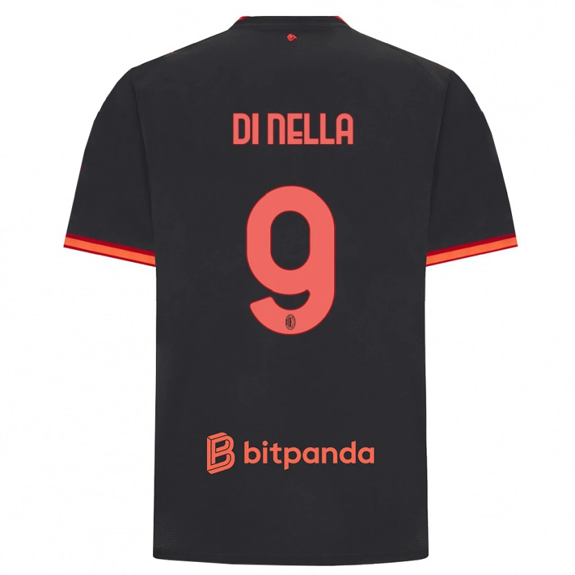Danxen Kinder Ludovico Di Nella #9 Schwarz Rot Ausweichtrikot Trikot 2026/27 T-Shirt Österreich