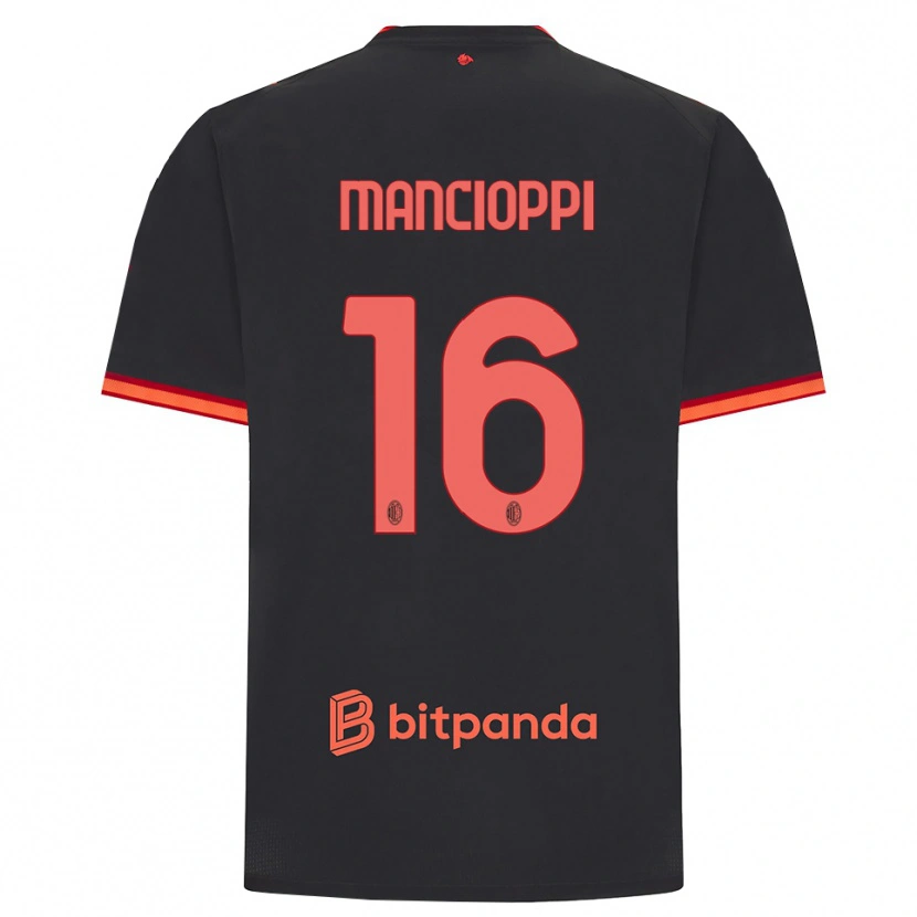 Danxen Kinder Tommaso Mancioppi #16 Schwarz Rot Ausweichtrikot Trikot 2026/27 T-Shirt Österreich