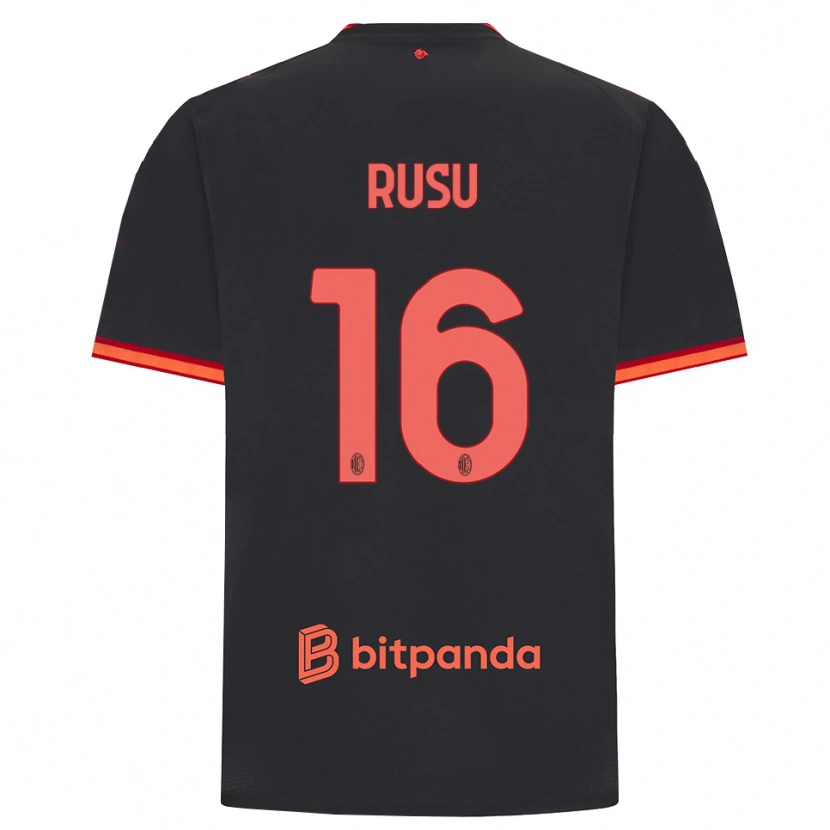 Danxen Kinder Ryan Rusu #16 Schwarz Rot Ausweichtrikot Trikot 2026/27 T-Shirt Österreich