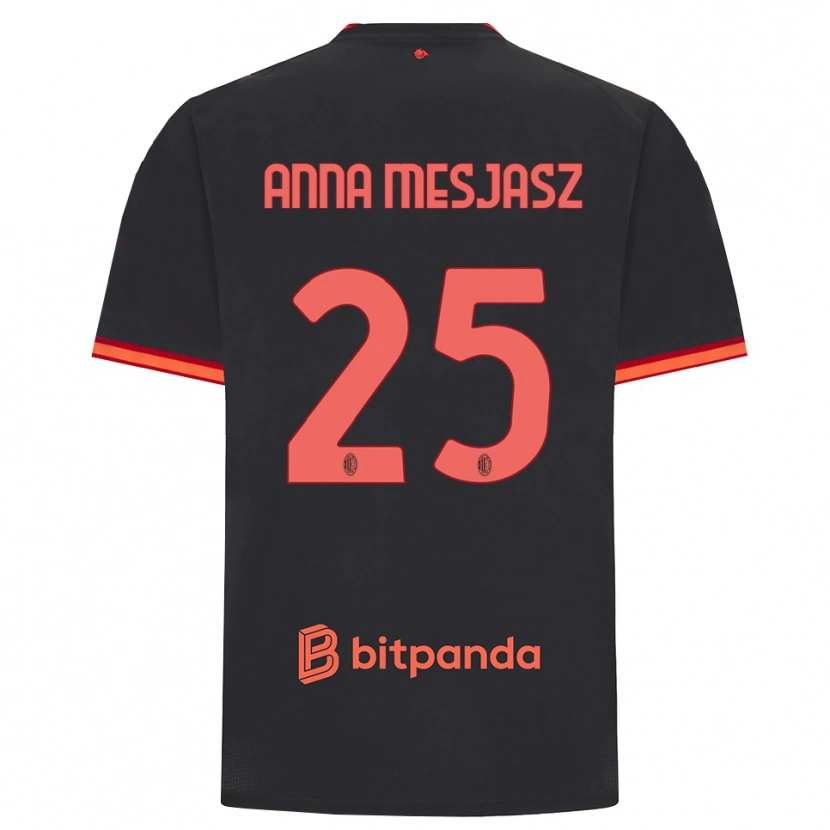Danxen Kinder Małgorzata Anna Mesjasz #25 Schwarz Rot Ausweichtrikot Trikot 2026/27 T-Shirt Österreich
