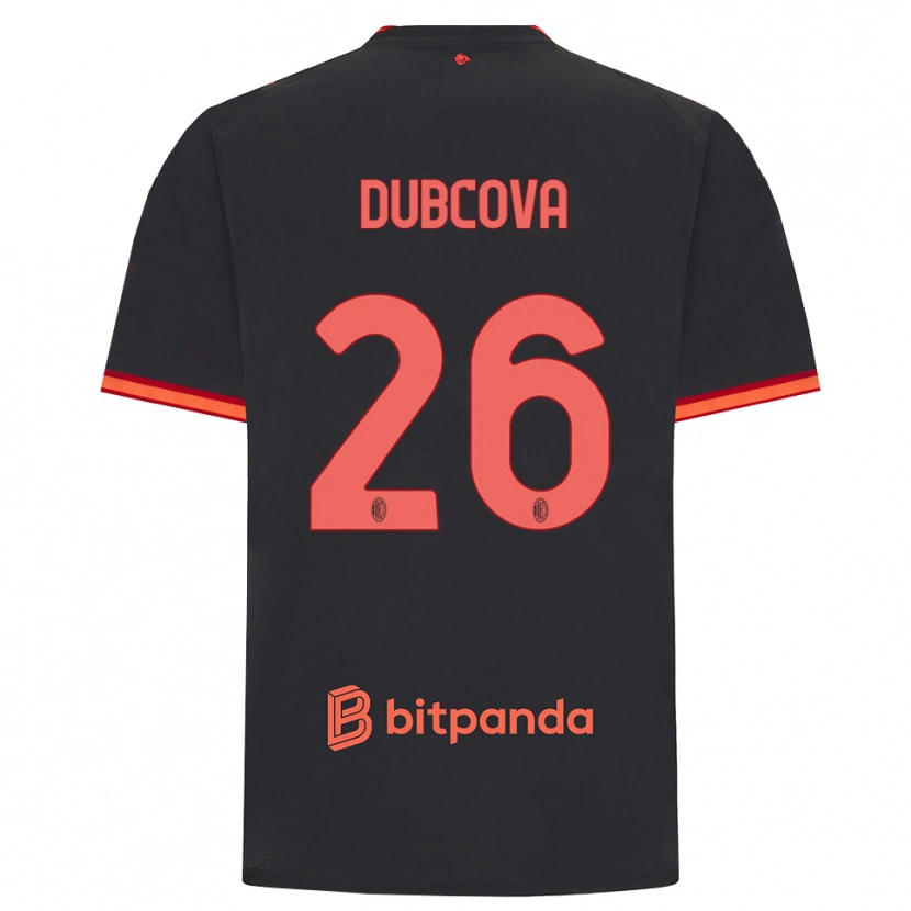 Danxen Kinder Michaela Dubcova #26 Schwarz Rot Ausweichtrikot Trikot 2026/27 T-Shirt Österreich