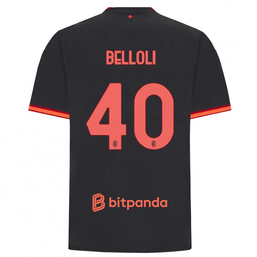 Danxen Kinder Sofia Belloli #40 Schwarz Rot Ausweichtrikot Trikot 2026/27 T-Shirt Österreich