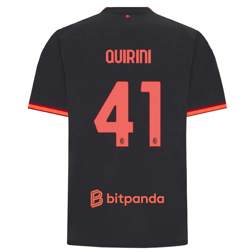 Danxen Kinder Ettore Quirini #41 Schwarz Rot Ausweichtrikot Trikot 2026/27 T-Shirt Österreich