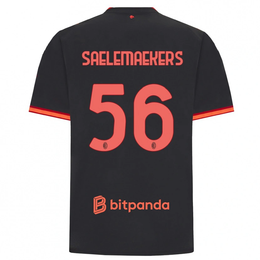 Danxen Kinder Alexis Saelemaekers #56 Schwarz Rot Ausweichtrikot Trikot 2026/27 T-Shirt Österreich