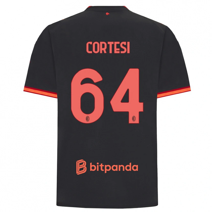 Danxen Kinder Selena Cortesi #64 Schwarz Rot Ausweichtrikot Trikot 2026/27 T-Shirt Österreich