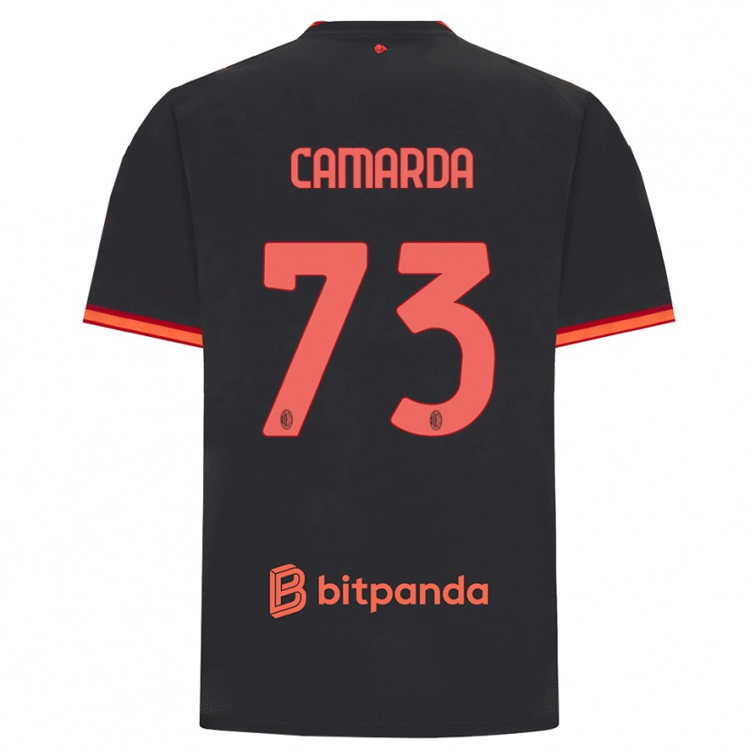 Danxen Kinder Francesco Camarda #73 Schwarz Rot Ausweichtrikot Trikot 2026/27 T-Shirt Österreich