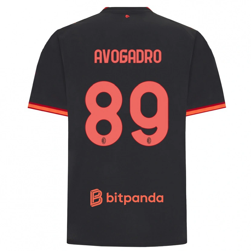 Danxen Kinder Pietro Avogadro #89 Schwarz Rot Ausweichtrikot Trikot 2026/27 T-Shirt Österreich