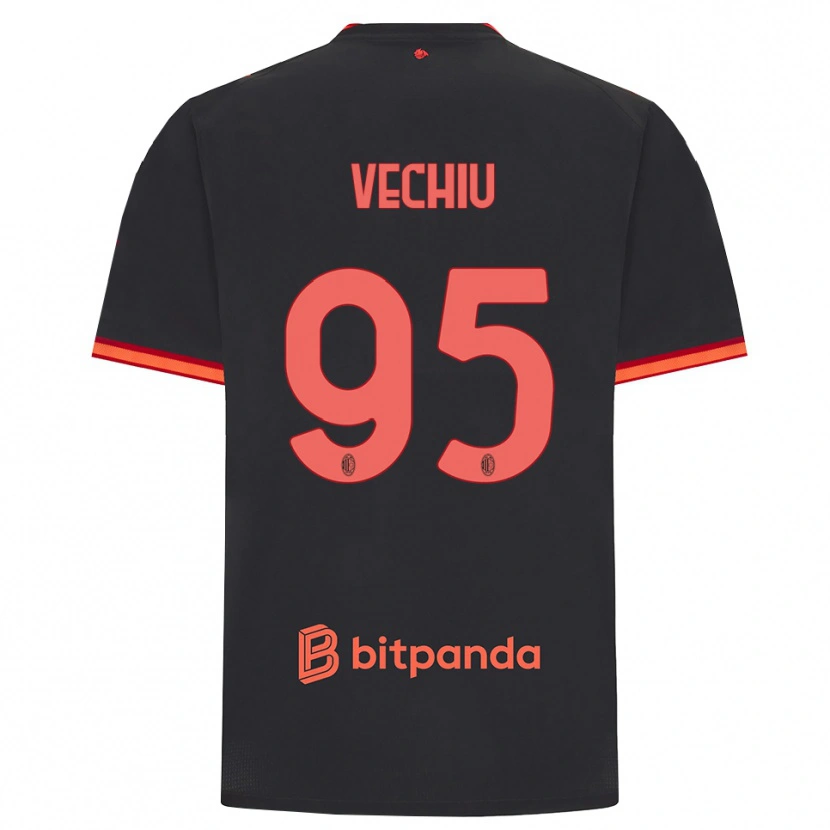 Danxen Kinder Christian Vechiu #95 Schwarz Rot Ausweichtrikot Trikot 2026/27 T-Shirt Österreich