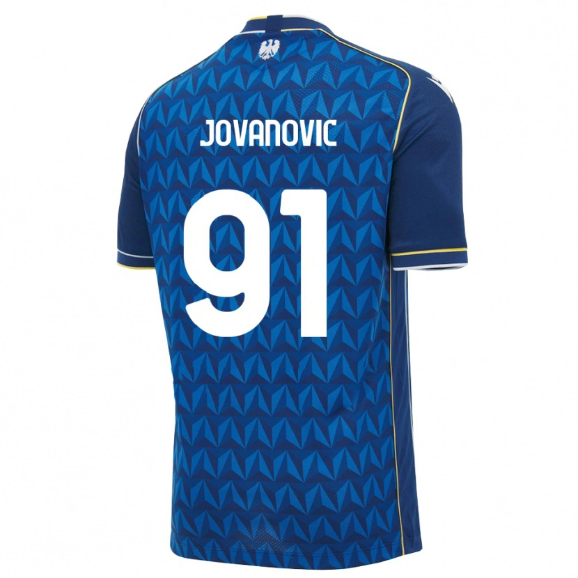 Danxen Kinder Lazar Jovanovic #91 Königsblau Weiß Blau Auswärtstrikot Trikot 2026/27 T-Shirt Österreich