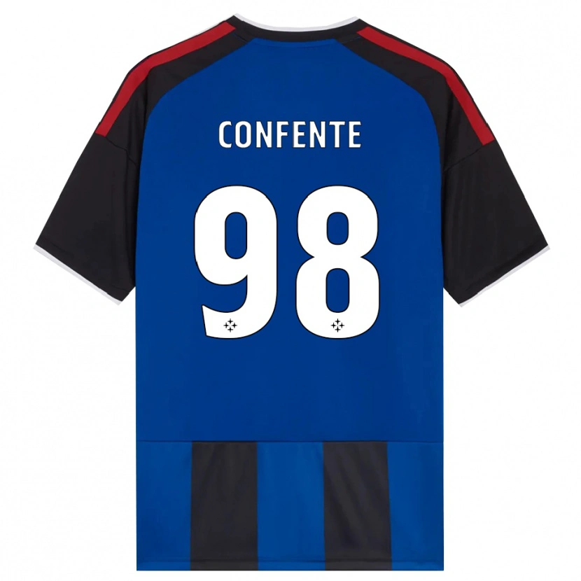Danxen Kinder Alessandro Confente #98 Schwarz Rot Weiß Blau Heimtrikot Trikot 2026/27 T-Shirt Österreich