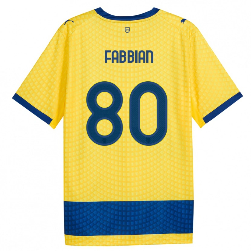 Danxen Herren Giovanni Fabbian #80 Gelb Blau Schwarz Auswärtstrikot Trikot 2026/27 T-Shirt Österreich