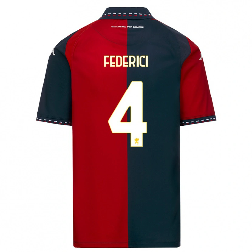 Danxen Herren Matteo Federici #4 Rot Schwarz Weiß Heimtrikot Trikot 2026/27 T-Shirt Österreich