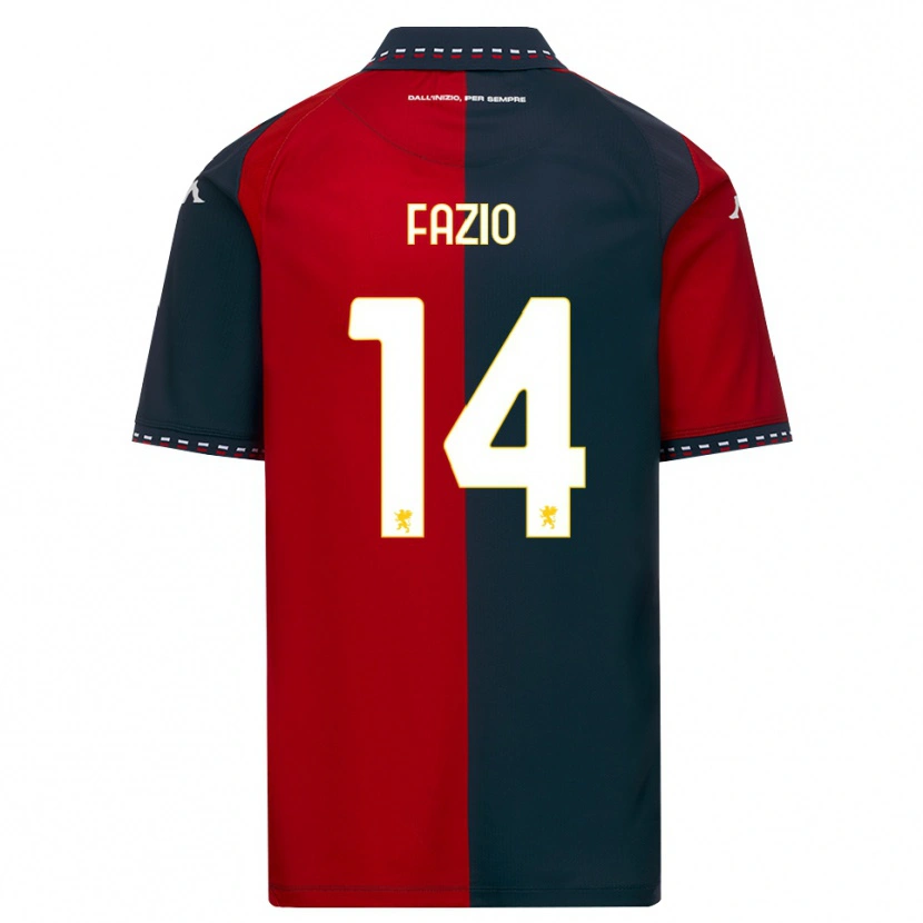 Danxen Herren Tommaso Fazio #14 Rot Schwarz Weiß Heimtrikot Trikot 2026/27 T-Shirt Österreich