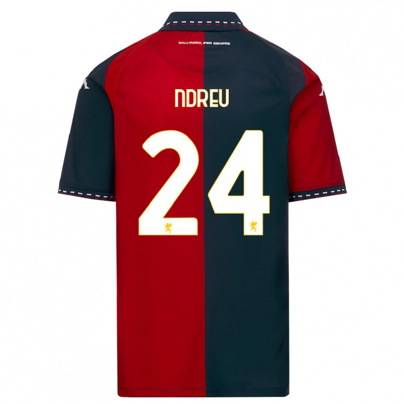 Danxen Herren Rikardo Ndreu #24 Rot Schwarz Weiß Heimtrikot Trikot 2026/27 T-Shirt Österreich
